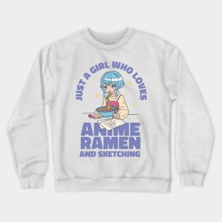 Anime Ramen And Sketching P Crewneck Sweatshirt